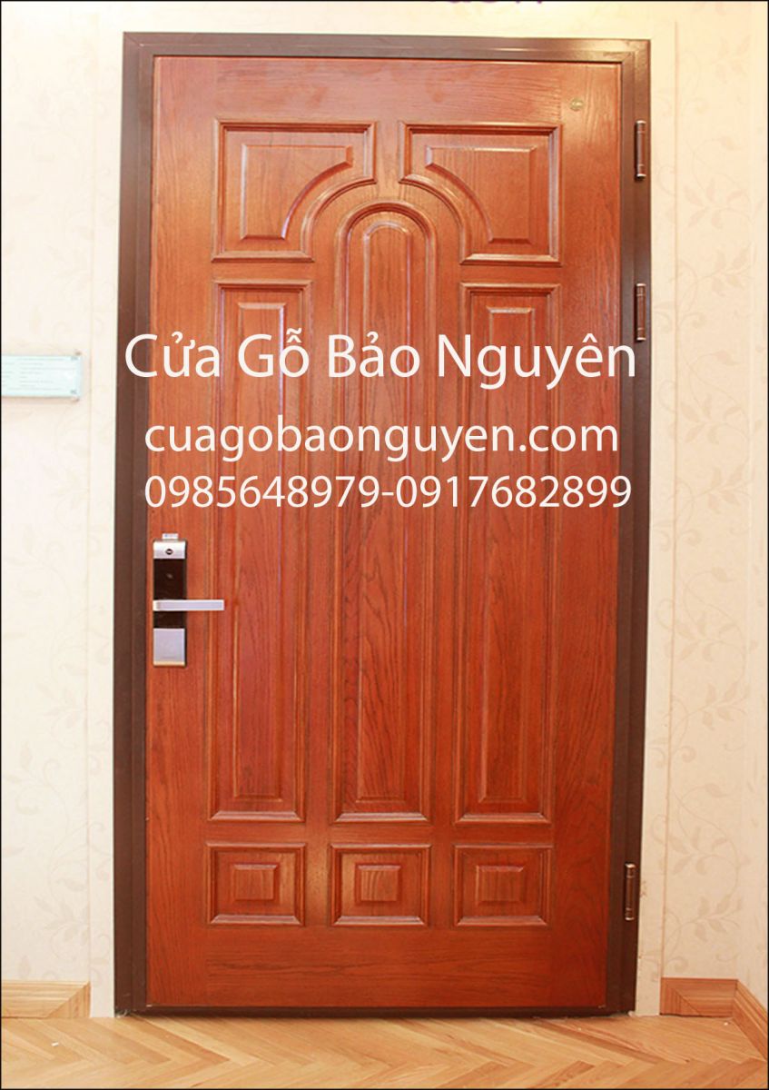 cửa 1 cánh thông phòng nẹp đắp 8 lá vòm đẹp M4