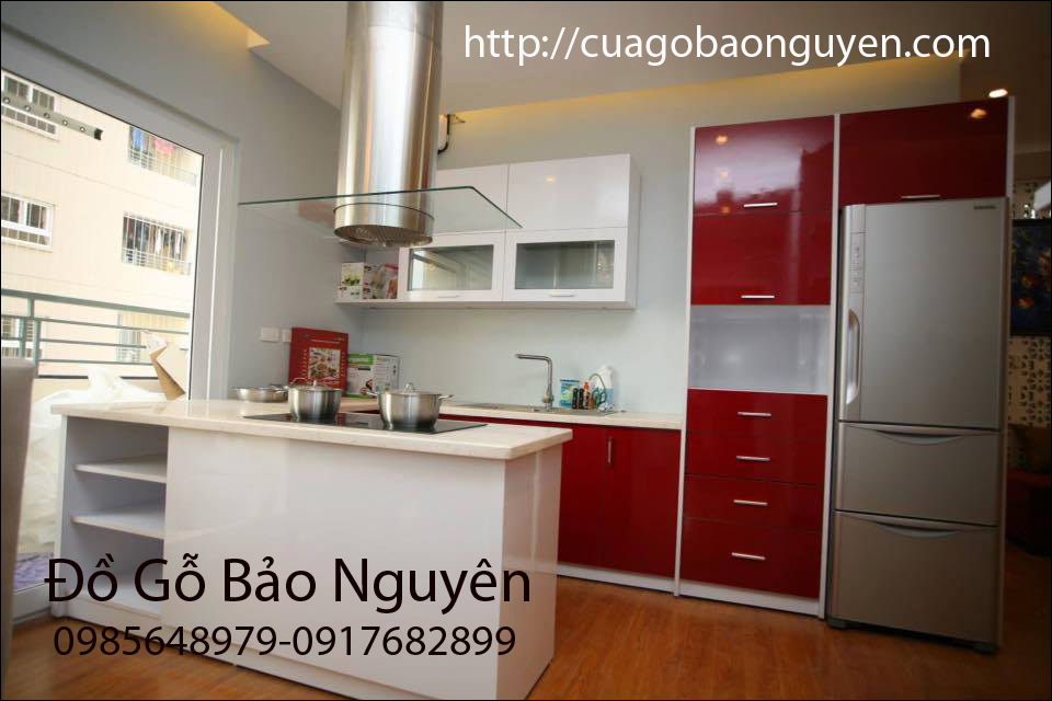 Mẫu tủ bếp gỗ công nghiệp MDF đẹp M02