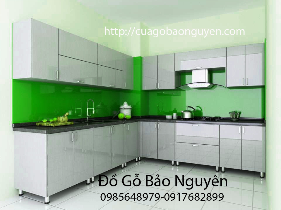 Mẫu tủ bếp acrynic cao cấp M04